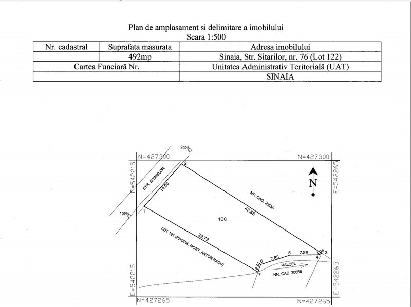 Sinaia, vand 492 mp in cartierul Tirul cu Porumbei, proprietar